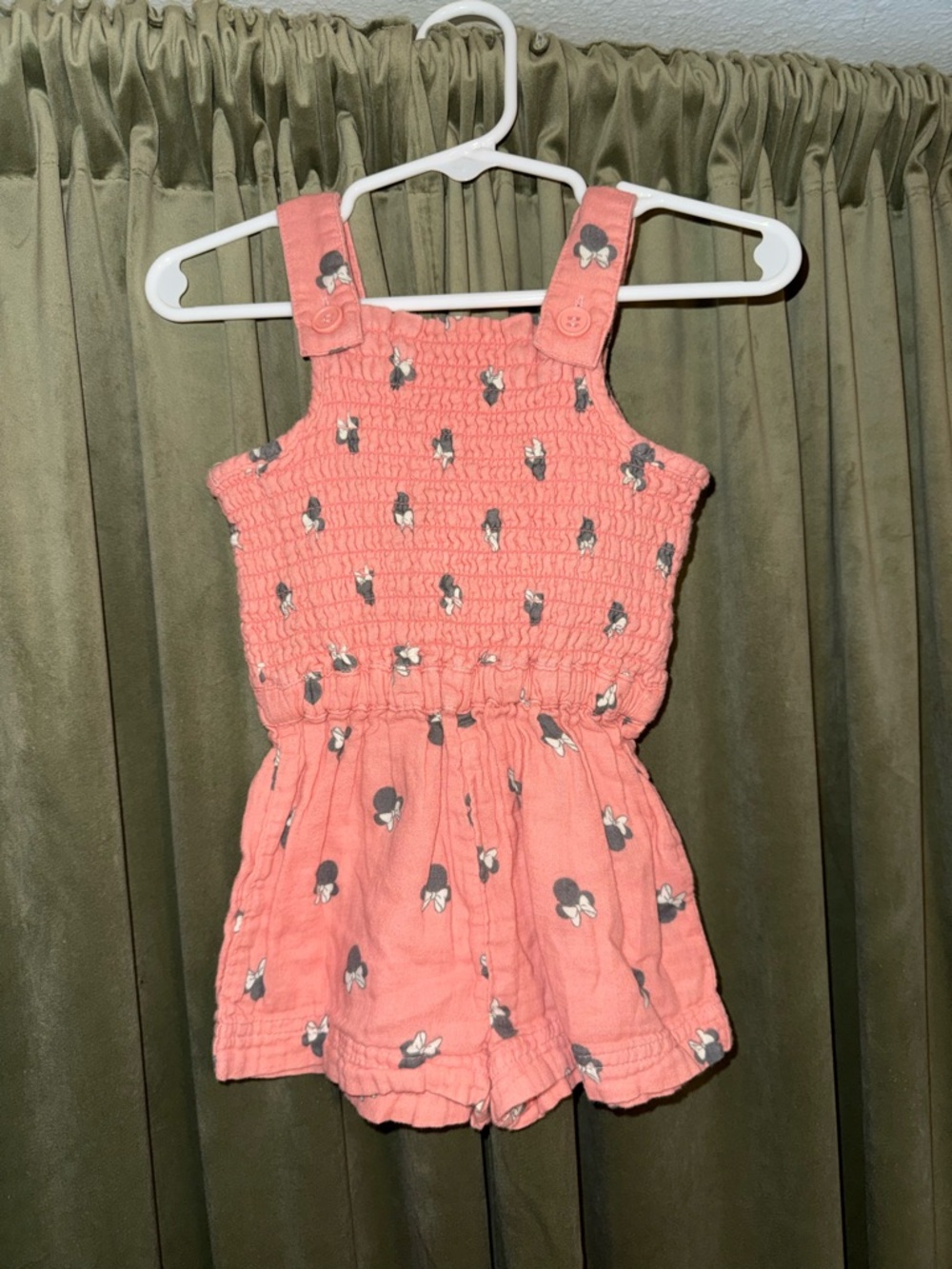 Disney Baby coral romper 2T
